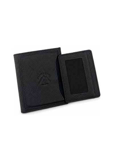 Alphaclub Bag Erkek Hakiki Deri Mat Siyah Kartlık Bölmeli Cüzdan Ve Kartlık