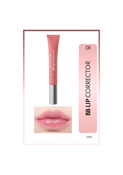 Note Cosmetique Bb Lip Corrector Renk Eşitleyici Ve Nemlendirici Dudak Parlatıcısı - 01 - Pembe