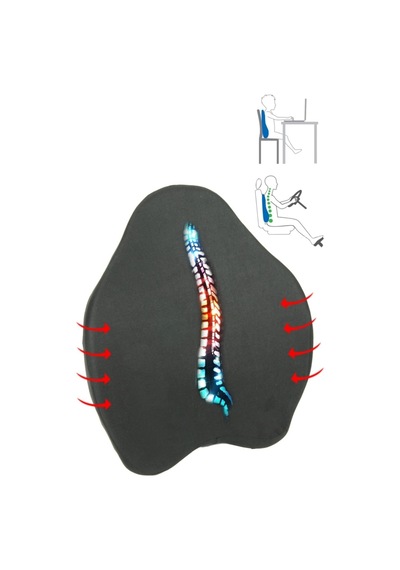 Overpazar Visko Yeni Nesil Bel Minderi Sırt Yastığı Minderi Sandalye Yastığı Koltuk Minderi Ortopedik Minder 60x40 CM