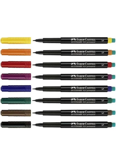 Faber-Castell Multimark 1523 S Permanent 0.4 MM 8'li Asetat Kalemi