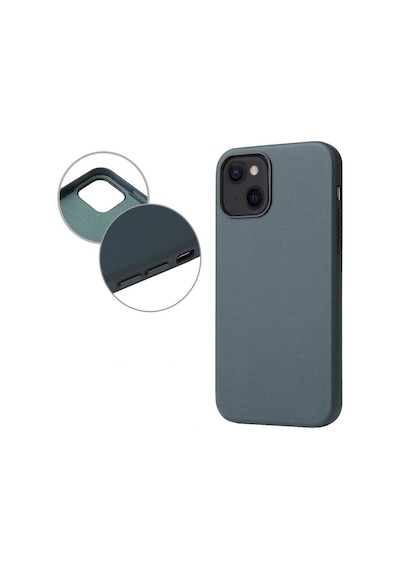 Apple Uyumlu  iPhone 13 Kilif Deri Tasarim Kadife Iç Yüzey Lüx Kapak 558171315