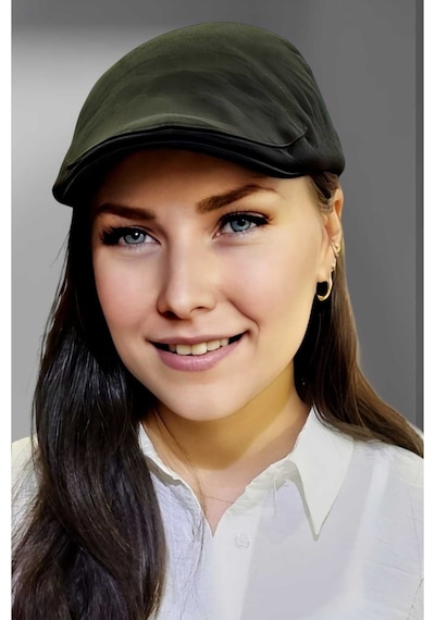 Uniquetrenders Kadın Arkadan Lastikli Kasket Şapka Siyah