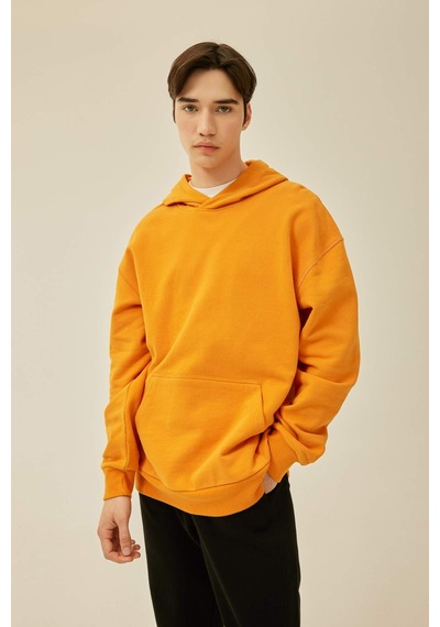 DeFacto Comfort Regular Fit Rahat Kalıp Kapüşonlu Kanguru Cepli Basic Düz Sweatshirt B4446AX24SPOG589