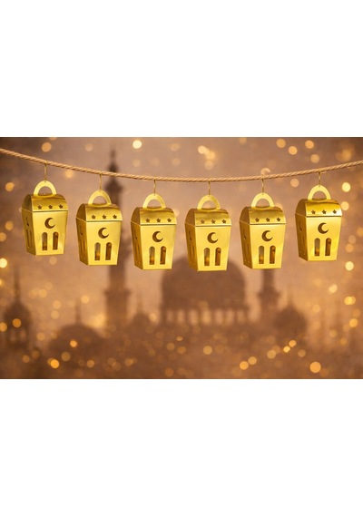 Ramazan Temalı Kutu 12'li 12x6 Cm Altın Diğer
