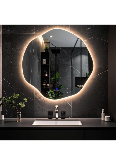 Kael Led'li Lavabo &amp Banyo Aynası Dokunmatik Sensörlü Günışığı Led 80 X 80 Çok Renkli