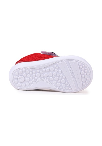 Kiko Kids Textile Cırtlı Erkek Bebek Spor Ayakkabı Kırmızı