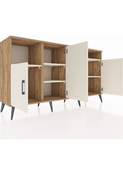 Hyperion Konsol 5 Raflı 4 Kapaklı 176x44x99 Çam-aytaşı Çam-aytaşı