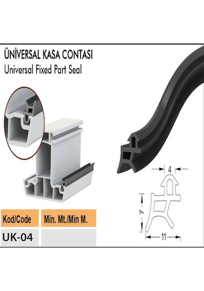 Pimapen Değiştirme Contası Pvc Pencere Fitili Gri 50 Metre