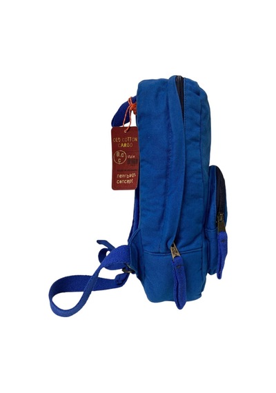 Old Cotton Cargo Kaliteli Mini Vintage Salaş Disayn Günlük Sırt Gezi Çantası 19 Cm X 34 Cm Açık Mavi