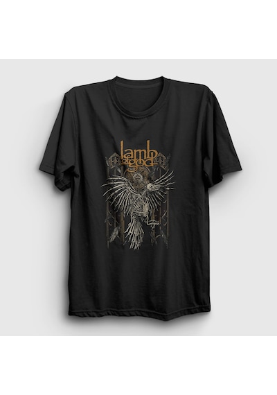 Presmono Unisex Bird Lamb Of God T-shirt Siyah
