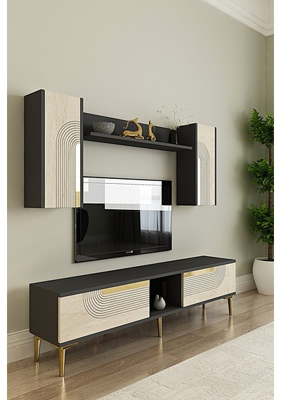 Tvr1502atg Meyra Tv Ünitesi Takımı Antrasit-traverten-gold 150cm Antrasit - Traverten - Altın Tvr1502atg Meyra Tv Ünitesi Takımı Antrasit-traverten-gold 150cm Antrasit - Traverten - Altın