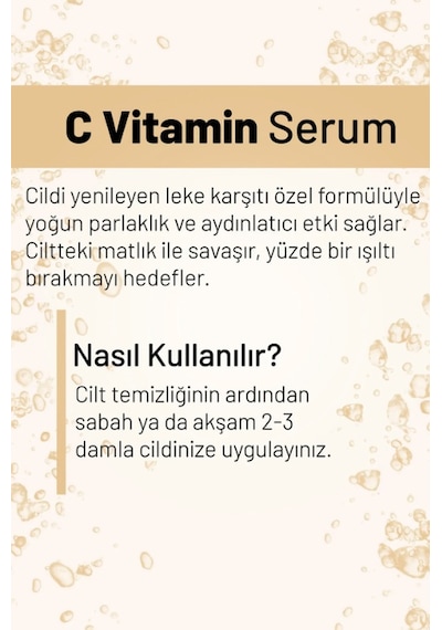 Wiwify C Vitamini Aydınlatıcı Botanikal Kolajen Serum 30 ML