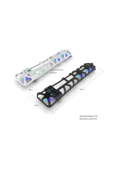 Ps5 Slim Kasa Soğutucu Fan Rgb Işıklı Dobe-tp5-3538s