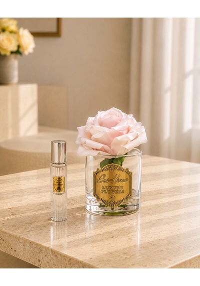 Rosemira Tek Güllü Parfümlü Dekoratif Çiçek - Pembe-7541 Gül - Meyve