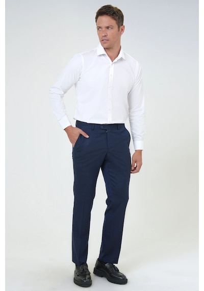 Süvari Slim Fit Bistre Erkek Kumaş Pantolon Lacivert