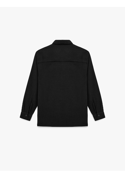 Koton Regular Fit Cep Detaylı Uzun Kollu Düğmeli Gömlek Siyah 6wam60112hw Siyah