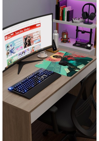 Detroit Become Human Dikişli Kauçuk Oyuncu Mousepad V5 - 48x40 Xl Gaming Mouse Pad