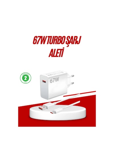 67 Watt Type C Hızlı Şarj Cihazı Huawei P30 P40 Mate 20 Pro Uyumlu 50020110
