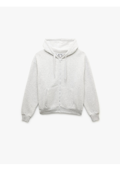 Koton Şardonlu Uzun Kollu Kapüşonlu Kanguru Cepli Oversize Fermuarlı Sweatshirt Kar Melanj 6wal10130ık Gri Melanj Koton Şardonlu Uzun Kollu Kapüşonlu Kanguru Cepli Oversize Fermuarlı Sweatshirt Kar Melanj 6wal10130ık Gri Melanj