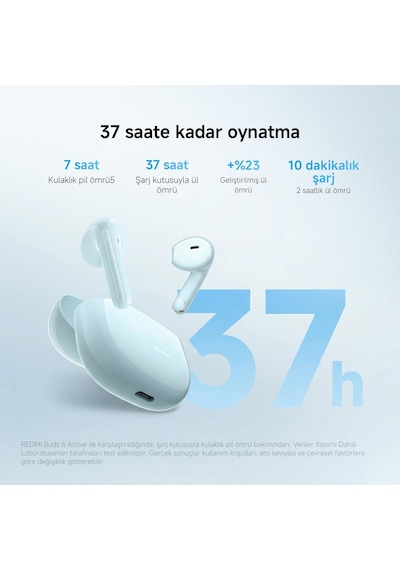 Redmi Buds 8 Active Black Kablosuz Bluetooth Kulaklık, Güçlü Bas Performansı, Yapay Zeka Destekli Gürültü Azaltma, Uzun Pil Ömrü, Siyah