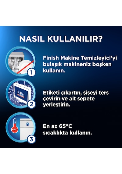 Finish Bulaşık Makinesi Temizleyici Koku Giderici Hijyenik Bakım Sıvısı 2 x 250 ML