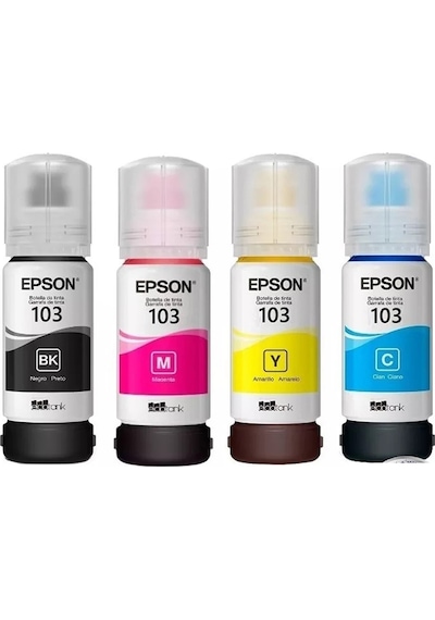 Epson 103 Mürekkep Ecotank L3150/L3151/L3160/L5190/L4150 4 Renk 4X70Ml