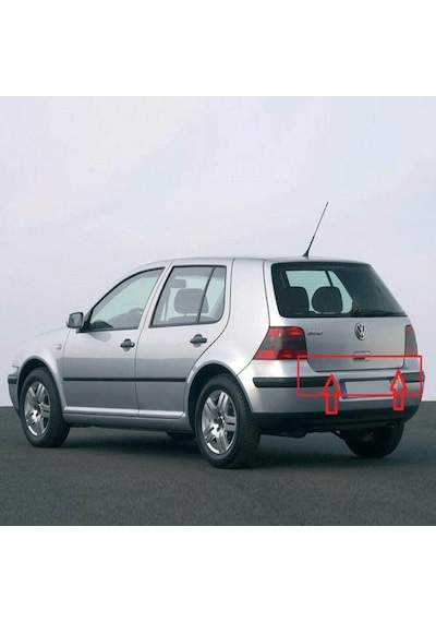 Vw Volkswagen Golf 4 Hb/sw Uyumlu Arka Tampon Eşiği 1998-2004 Paslanmaz Krom