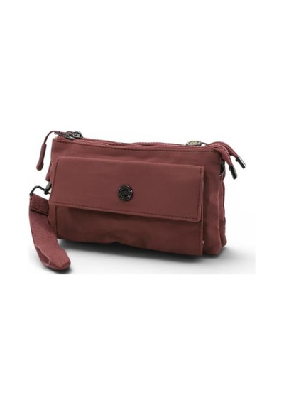 Baginn Paraşüt Kumaş Mini Çapraz Askılı Kadın Çanta Yağmur Geçirmez El Askılı Çanta 20 12 Cm Telefonluk Bordo
