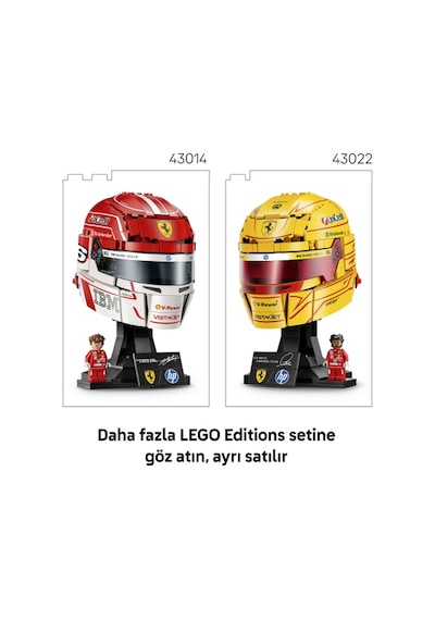 LEGO® Editions Scuderia Ferrari HP Lewis Hamilton Kaskı 43022 - 14 Yaş ve Üzeri İçin  F1® Modeli Yapım Seti (884 Parça)