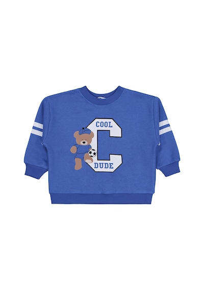 Civil Boys Cool Dude Baskı/nakışlı 2-5 Yaş Sweatshirt - Mavi Saks Mavisi