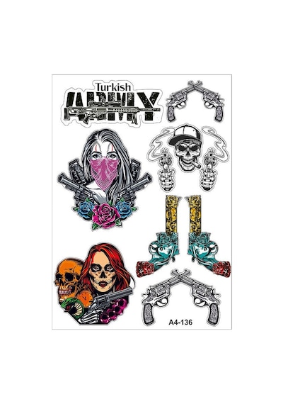 A4 Sticker 136 Tek Paket Çoklu Sticker Standart