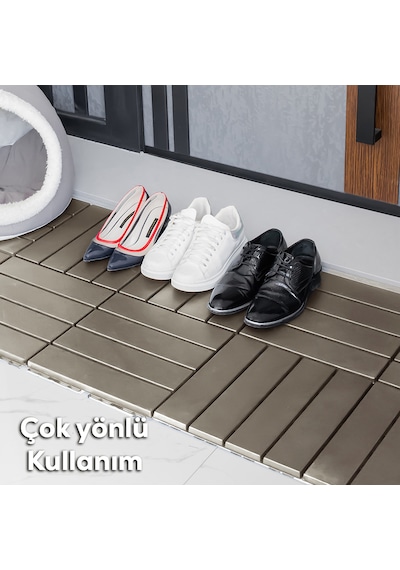 Porsima 1177 18 Li Bahçe Balkon Teras Zemin Döşemesi Karosu Latte