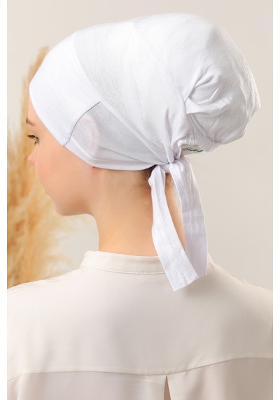 Melodi Scarf Tesettür Silikonlu Kaymaz Bone - Likralı Bağlamalı Bone - Sıkmayan Rahat Nefes Alan Kumaş Beyaz Melodi Scarf Tesettür Silikonlu Kaymaz Bone - Likralı Bağlamalı Bone - Sıkmayan Rahat Nefes Alan Kumaş Beyaz