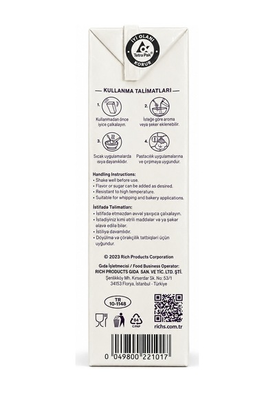 Richs Versatie Savort & Sweet Krema %35 Yağlı 1 L
