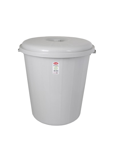 Çöp Kovası Kapaklı Plastik 90 Lt Gri