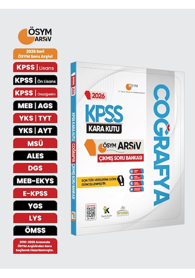 2026 KPSS COĞRAFYAnın Kara Kutusu ÖSYM Çıkmış Soru Havuzu Bankası Konu Özetli Dijital Çözümlü