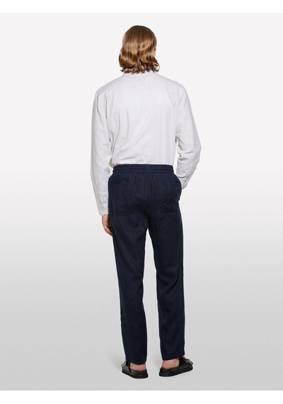 Sisley Keten Karışımlı Çizgili Regular Fit Gömlek Erkek Kahve Gömlek - 325p51fcsq03g