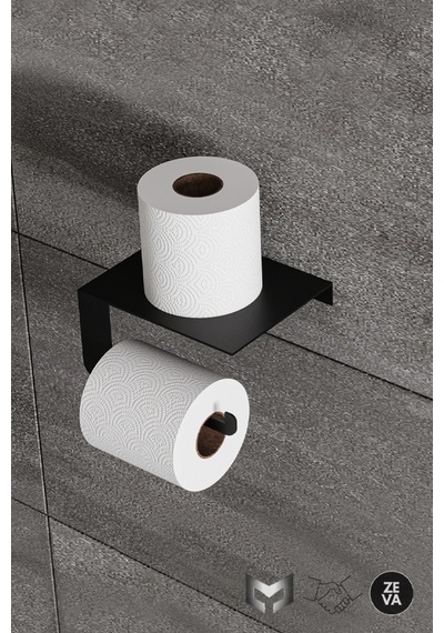 Siyah Tuvalet Kağıtlığı - Dayanıklı Banyo & Tuvalet Düzenleyici