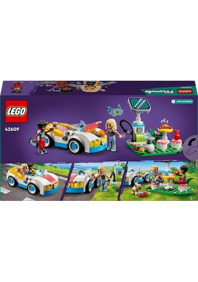 LEGO® Friends Elektrikli Araba ve Şarj İstasyonu 42609 6+ Yaratıcı Oyuncak Yapım Seti - 170 Parça