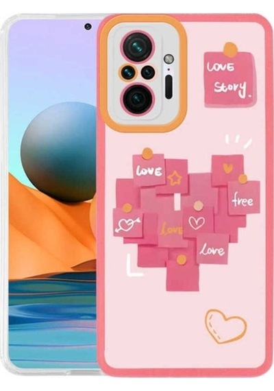 Xiaomi Redmi Note 10 Pro Kılıf Zore M-fit Desenli Kapak Love Story No2
