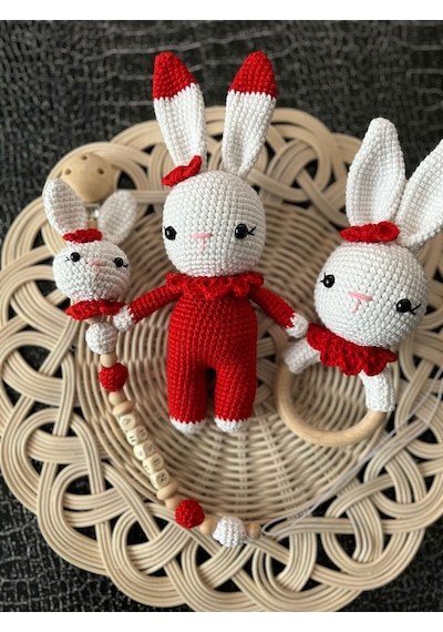 Amigurumi Kız Tavşan Yeni Doğan Set