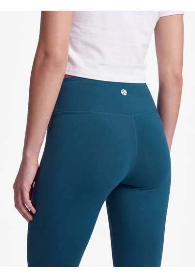 Koton Yüksek Bel Slim Fit Dikiş Detaylı Spor Tayt Petrol Yeşili 7wak40115nk