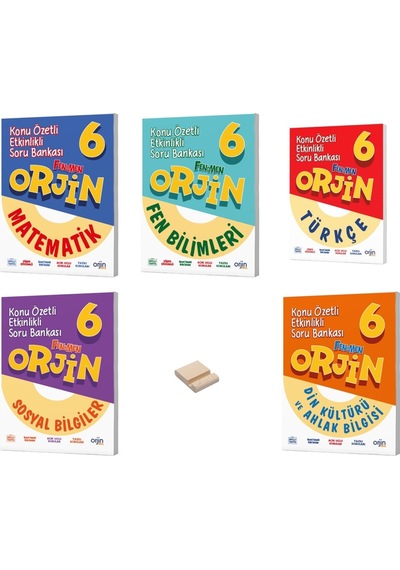 6. Sınıf Orjin Matematik Fen Türkçe Sosyal Ve Din Konu Özetli Soru Bankası 5li Set