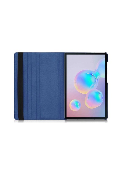 Zore Galaxy Tab S7 Plus T970 Uyumlu Dönebilen Standlı Kılıf-mavi