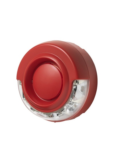 Siemens Fds366-rw Adresli Flaşörlü Yangın Alarm Sireni Kırmızı Gövde, Beyaz Flaş