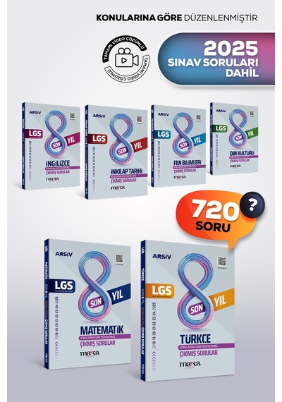 Lgs Tüm Dersler Son 8 Yıl Çıkmış Sorular Konularına Göre Video Çözümlü