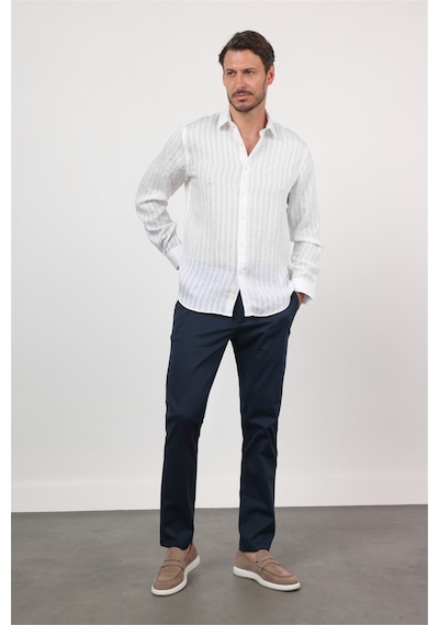 İmza Beyaz Düğmeli Yaka Uzun Kol Cepsiz Slim Fit Gömlek 1004260165 İmza Beyaz Düğmeli Yaka Uzun Kol Cepsiz Slim Fit Gömlek 1004260165