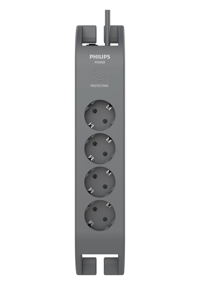 Phılıps Spn3140a/62 4 Soket Akım Korumalı Priz 900 Joules 2mt Kablo Gri 1923 Diğer