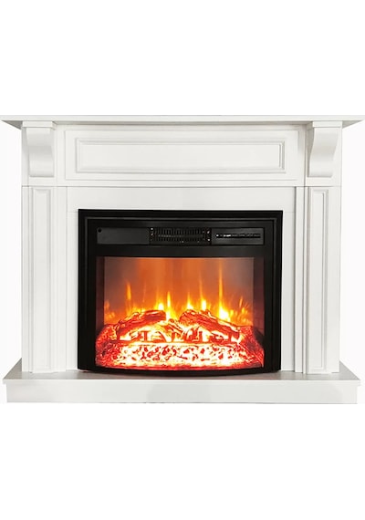 Elektrikli Şömine 1800W Sütunlu Dekoratif Şömine Beyaz