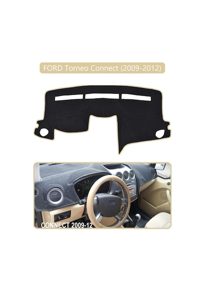 Ford Torneo Connect 2009-2012 Torpido Koruma Halısı Bej Kenar